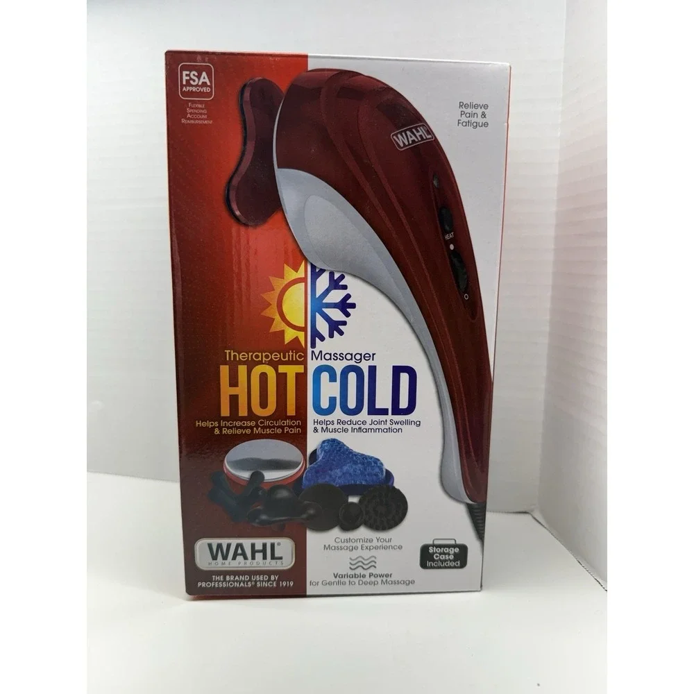 WAHL Therapeutic‎ Massager 7 Attachments Variable Speeds Hot Cold New